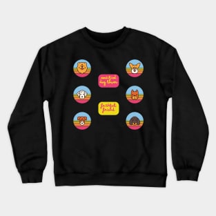 Cute Retro Dog Breeds - with quotes Six Pack Crewneck Sweatshirt